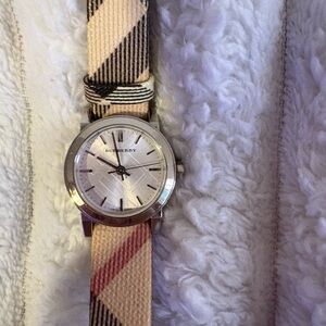 Burberry Beige and Black Check Watch